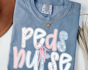 Comfort Colors Pediatric Nurse T-Shirt: Peds Nurse Gift