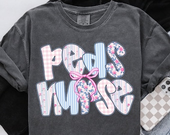 Comfort Colors Pediatric Nurse T-Shirt, Peds Nurse Gift