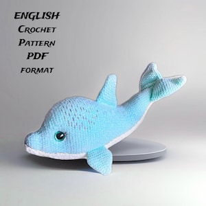 Crochet Dolphin pattern, Amigurumi sea animal crochet pattern, Toys crochet pattern, Crochet pattern Sea Creature Amigurumi