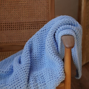 Handmade Knitted Blanket, Puffy Blanket, Alize Puffy Blanket, Soft Baby Blanket, Warm And Plush Blanket, Winter Blanket, Baby boy gift