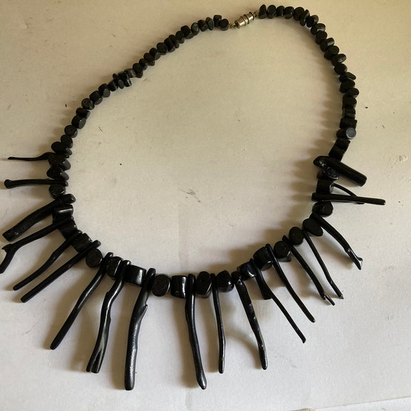 Black Coral Necklace - Etsy