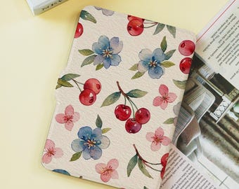 Cherry Blossoms Kindle Case Customized Name for Paperwhite 1/2/3/4,Personalized Kobo Cover,Kindle Paperwhite Case,Paperwhite 6"/7"