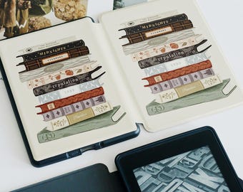 Custodia Kindle Chic Cut Books personalizzata per Paperwhite 1/2/3/4, Kindle 2019/2022, custodia Kindle Paperwhite, Kindle 12a generazione, Paperwhite 6"/7"