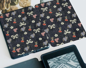 Vintage Cherries and Bows Kindle Case Customized Paperwhite 1/2/3/4,Kindle 2019/2022,Kindle Paperwhite Case,Kindle 12th Gen,Paperwhite 6"/7"