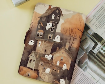Ghost House Halloween Kindle Case Customized for Paperwhite 1/2/3/4, Kobo Cover, Kindle Paperwhite Case,  Kobo Cover, Paperwhite 6"/7"