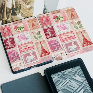 Funda para Kindle con sello postal vintage, personalizada para Paperwhite 1/2/3/4, Kindle 2019/2022, Kindle Paperwhite, Kindle de 12.ª generación, Paperwhite de 6"/7"