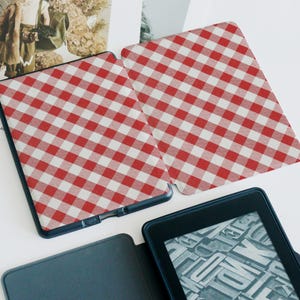 Red Plaid Simple  Paperwhite 1/2/3/4,Kindle 2019/2022,Kindle Paperwhite Case,Customized Kindle 12th Gen,Paperwhite 6&quot;/7&quot;,Gift for Her