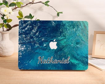 Ocean Waves Personalized 2024 Macbook Case, Air 11 13 15 Pro 14 16 Cover, 13&quot;/14&quot;/15&quot;/16&quot; Inch Sleeve, Laptop Custom Name Text Case