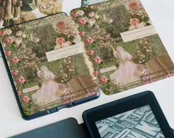 Pink Dress Woman Rose Customized Paperwhite 1/2/3/4,Kindle 2019/2022,Kindle Paperwhite Case,Kindle 12th Gen,Paperwhite 6"/7",Gift for Her