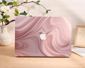 Flow Pink Personalized 2024 Macbook Case, Air 11 13 15 Pro 14 16 Cover, 13"/14"/15"/16" Inch Sleeve, Laptop Custom Name Text Case