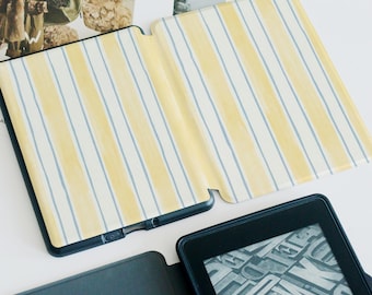 Watercolor Stripe Yellow Customized Paperwhite 1/2/3/4,Kindle 2019/2022,Kindle Paperwhite Case,Kindle 12th Gen,Paperwhite 6&quot;/7&quot;,Gift for Her