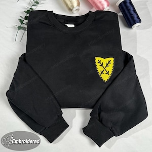 Embroidered Kingdom Come Deliverance II Sweatshirt, Lord Hans Capon&#39;s Shield Badge Embroidered Hoodie, Holiday gift, Gift for Gamer