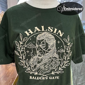 Halsin Embroidered Tshirt, Halsin bg3 Embroidered Sweatshirt, Baldur&#39;s Gate 3 Shirt, Astarion Embroidered Hoodie for fans, Gift for gamer