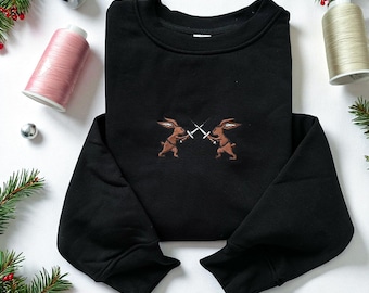 Besticktes Kingdom Come Overland II Kaninchen Sweatshirt - Geschenk für Gamer