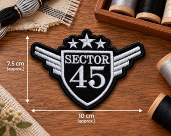 Shatter Me Sector 45 Embroidered Patch, BookTok Merch, Iron On Badge