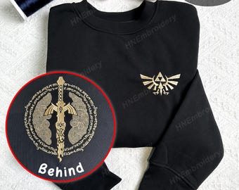 Besticktes Zelda Tears of the Kingdom Sweatshirt: Gamer Geschenk
