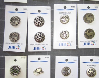 PEACE Silver Shank Button 1-1//4 in JHB Buttons//Charms