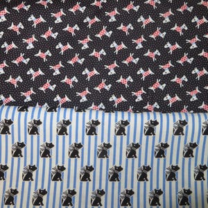 Scottie Dog fabric prints - 2 to choose from sold by the half yard