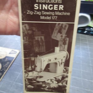 Vintage Sewing machine Manual for Singer Zig-Zag Sewing Machine Model 177- from 1972
