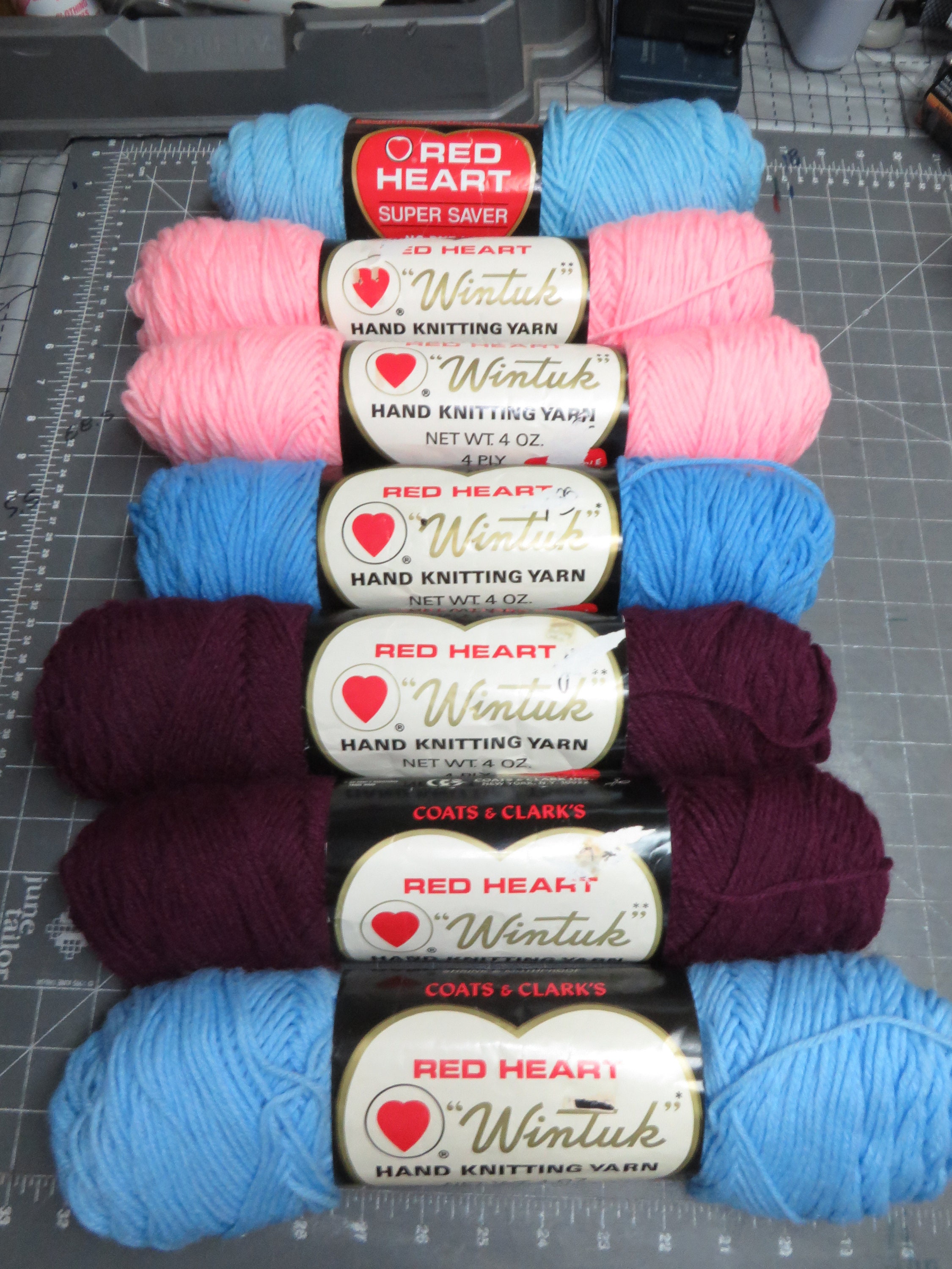 Red cheap heart knitting
