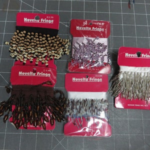 Trims-Novelty beaded fringe sold by the package choose your pattern and color