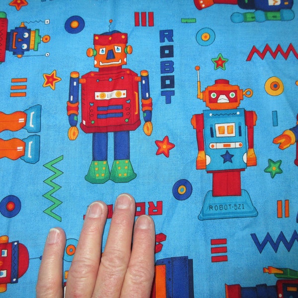 Cranston printworks Robot print fabric. - Sold by the half yard