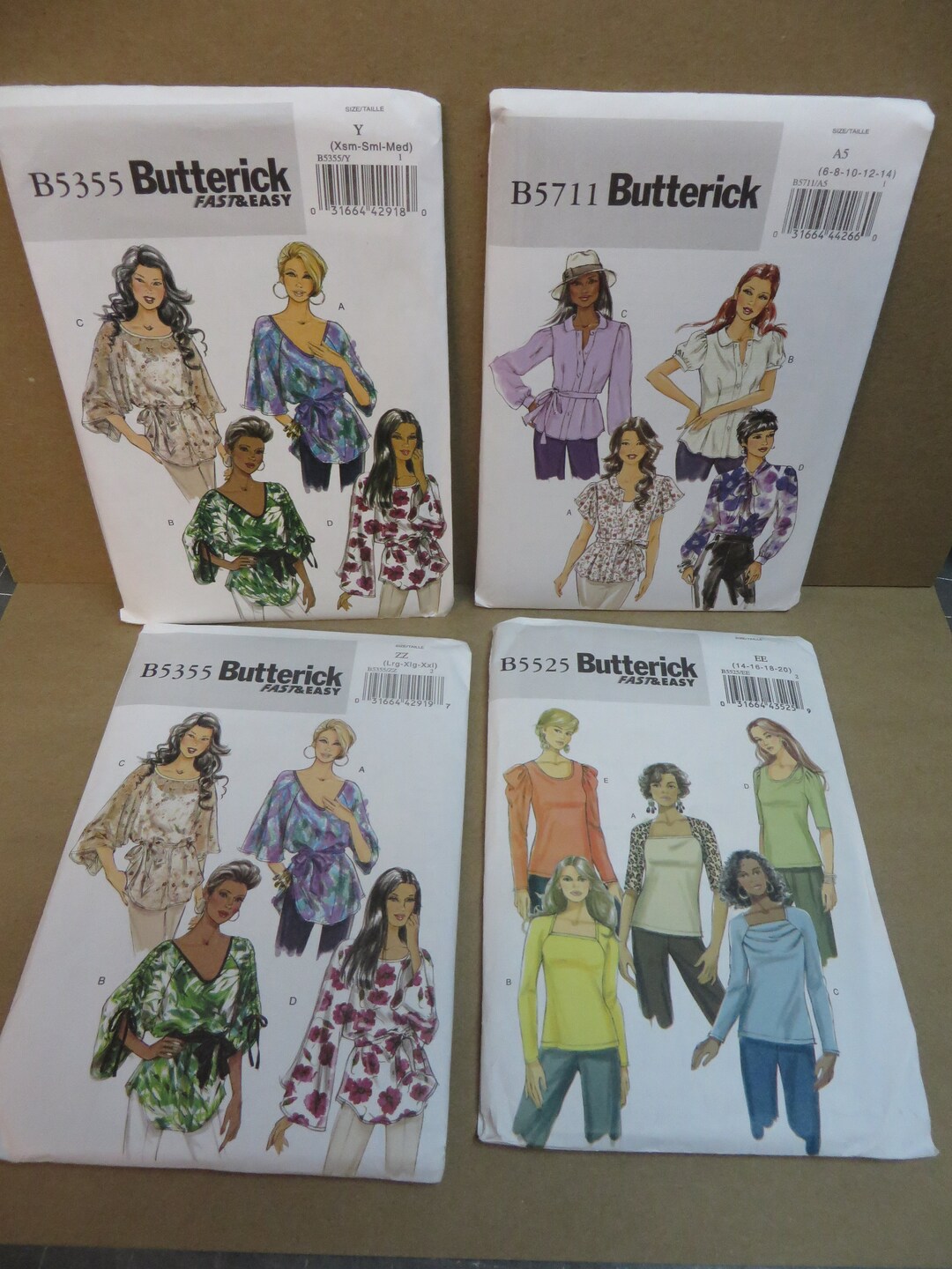 Butterick Blouse Patterns Patterns B5525 B5711 B5355 Etsy