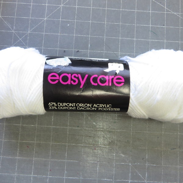 Vintage. Rare, Montgomery Ward Easy Care, White Yarn. 100% Acrylic, Knit, Crochet