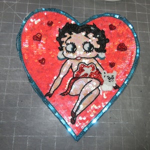 Vintage Betty Boop Sequin Applique - choose from three