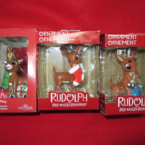 Kurt Adler  & American Greeting Ornaments - Rudloph - 3 styles to choose from