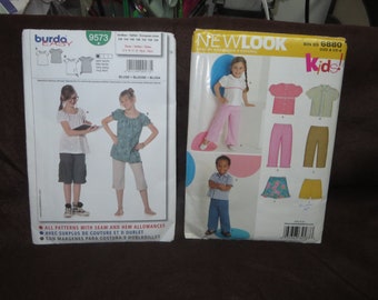 Girls ,childrens Pattern Burda 9573 and New look 6880 casual clothing