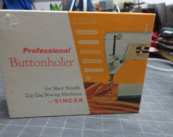 Vintage Singer Professional Buttonholer -for slant needle zig-zag sewing machines-1967