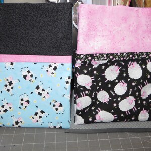 Handcrafted Pillowcases : Sheep and cows So cute