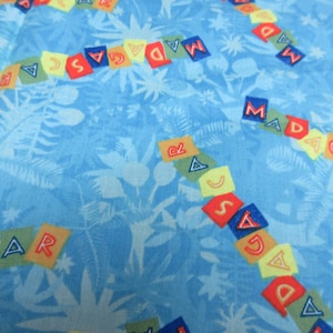 Madagascar 2005 Dream Works Fabric Print blue - sold by the half yard