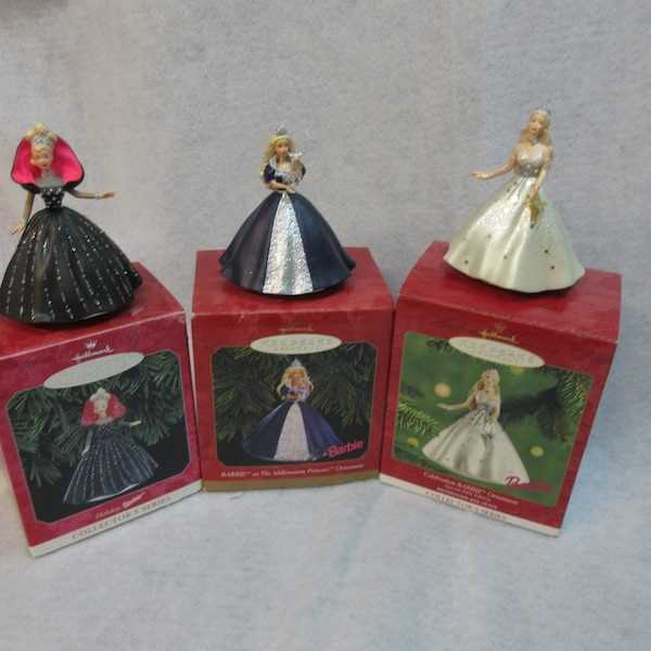 Vintage Hallmark Keepsake Ornaments - Holiday Barbie - Pick your item 1998,1999,2001