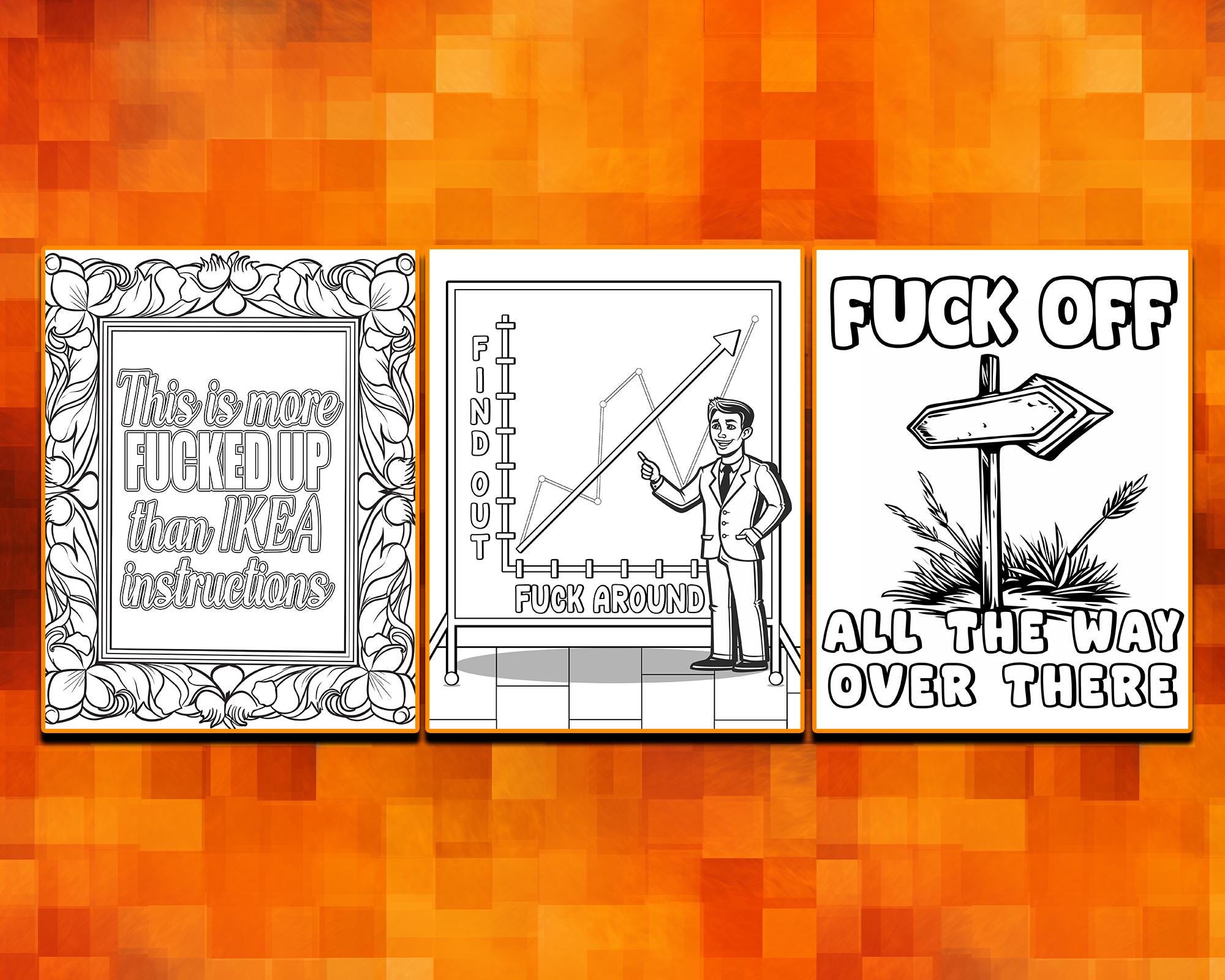 The Big Book of F*ck | 50 Swear Word Coloring Pages | Adult Coloring ...