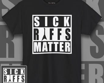 Sick Riffs Matter-T-shirt - uniseks | Zwaar metalen overhemd | Metalhead-T-shirt | Grappig muzikantcadeau | Heavy-metal gitaar-T-stuk