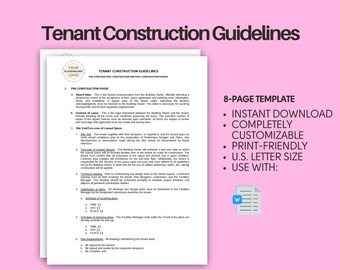 Tenant Construction Guidelines (Retail & Commercial Fit-Out Rules, Commercial Lease Construction Rules, Tenant Space Build-Out Standards)