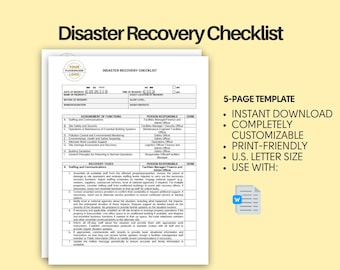 Disaster Recovery Checklist (Crisis Recovery Checklist, Incident Recovery Checklist, Crisis Management Recovery Plan, Emergency Recovery)