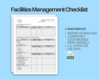 Facilities Management Checklist (Facilities Inspection Checklist, Building Operations Checklist, Property Management Checklist)