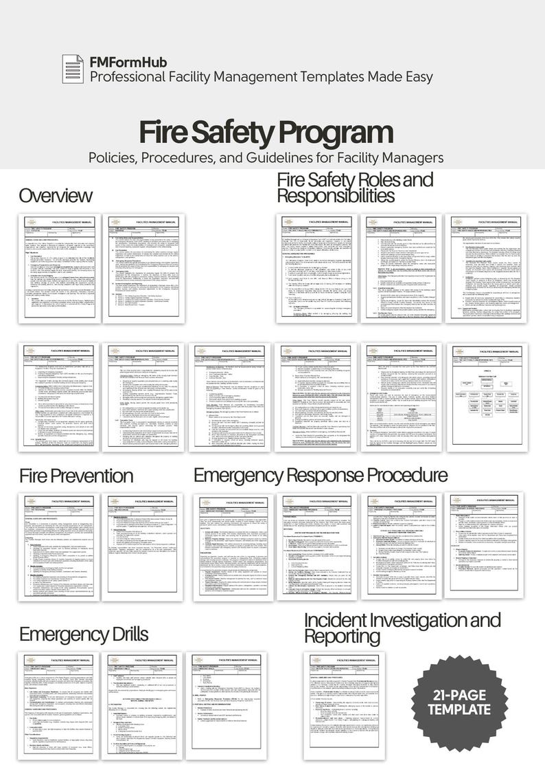 Fire Safety Program (fire Safety Plan, Emergency Fire Response Plan ...