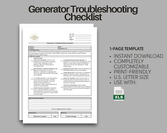 Generator Troubleshooting Checklist (How to Diagnose Generator Issues, Generator Fault Diagnosis, Steps to Check Generator Engine Issues)