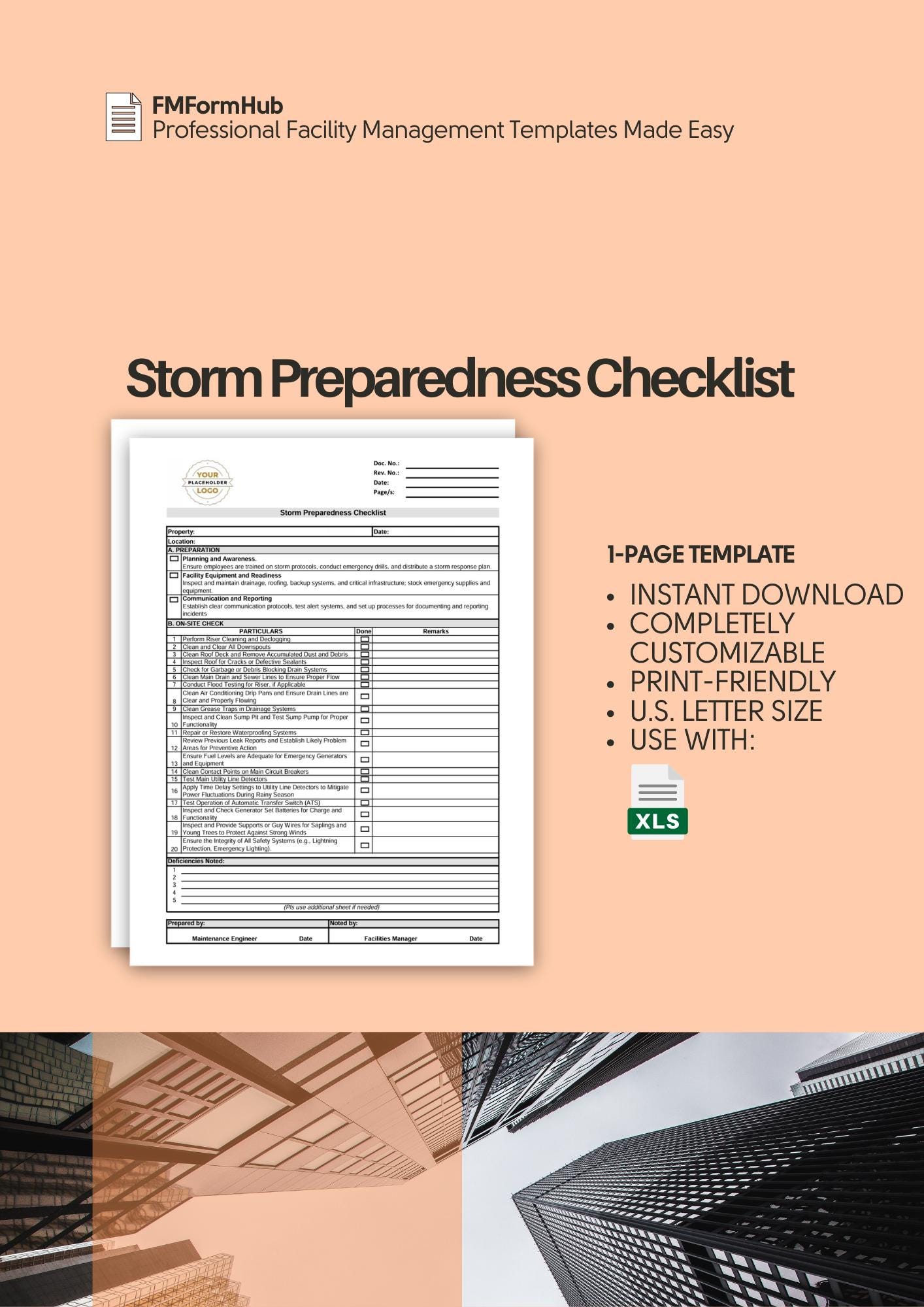 Weather Checklist Project Storm Preparedness Checklist (severe Weather Preparation Guide, Storm ...