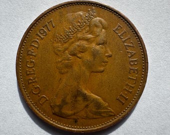 1973年 10ペンス硬貨 - 旧英国大型10ペンス硬貨 - エリザベス2世女王