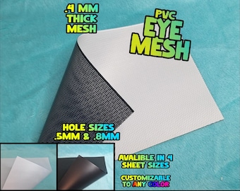PVC Eye Mesh for Fursuits & Costumes – Blank or Pre-Dyed (Two Sided)