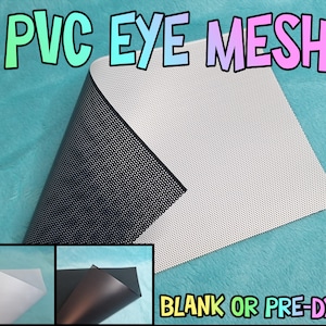 PVC Eye Mesh for Fursuits & Costumes – Blank or Pre-Shaded (Two Sided)