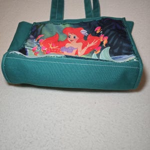 Vintage Disney The Little Mermaid Ariel Canvas Tote Bag Bookbag Sequins Beaded image 6