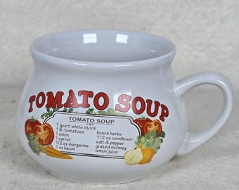 Vintage Datl Do It, Inc. Tomato Soup Recipe Mug  Excellent Condition