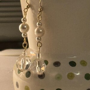 Gold and Pearl Drip Earrings