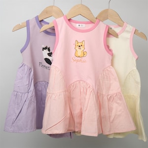 Abito da bambina personalizzato con nome e stampa, abito personalizzato con nome per bambini, vestito per compleanno neonata, abito estivo da bambina, regali per figlia